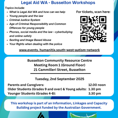 Legal Aid WA Workshops (Busselton)